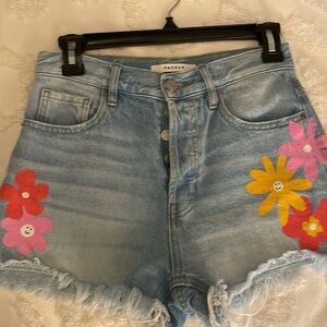 PacSun Eco Flower Vintage High Waisted Denim Shorts